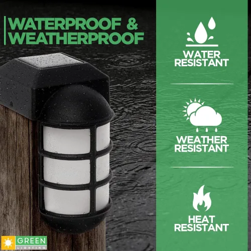 Miniatura 4 de GreenLighting Marina - Luces solares para tapa de poste de 4 x 4 pulgadas, luz solar de madera nominal para exteriores, poste de valla, paisajismo