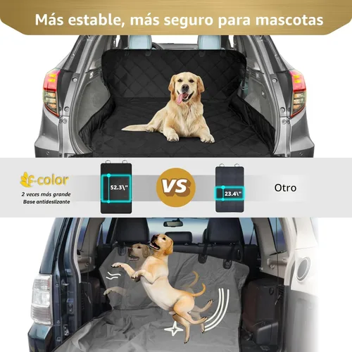 Miniatura 4 de F-color Forro de carga para perros SUV, resistente al agua, cubierta de carga para mascotas, tapete para asiento de perro de tamaño mediano, SUV