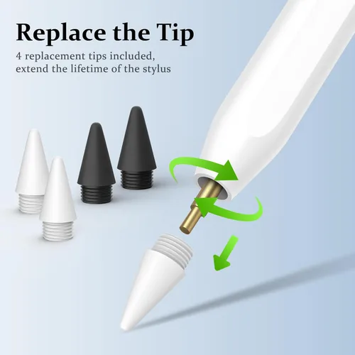 Miniatura 6 de Lápiz Stylus para iPad con Rechazo de Palma y Sensor de Inclinación, 13 Minutos de Carga Completa, MEKO Active Apple Pencil Compatible con iPad