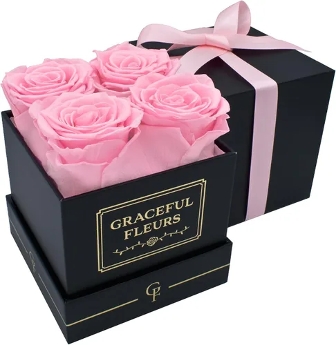 Miniatura 19 de Graceful Fleurs - Rosas reales de larga duración en una caja durante años, flores frescas preservadas para siempre para cumpleaños, Día de la Madre