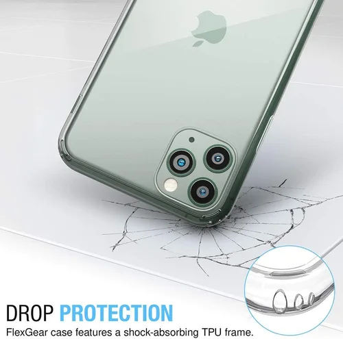 Miniatura 6 de Funda para iPhone 11 Pro Max con 2 protectores de pantalla de vidrio [protección completa] - Transparente
