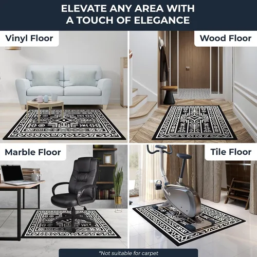 Miniatura 6 de DECOLURE Tapete para silla de oficina para suelo de madera dura, 36 x 48 pulgadas, tapete para silla de escritorio de computadora, tapete