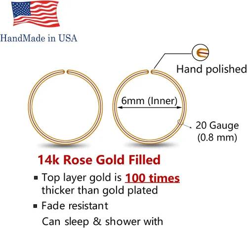 Miniatura 65 de Small Gold or Sterling Silver Huggie Hoop Earrings for Women Cartilage Nose Helix Tragus