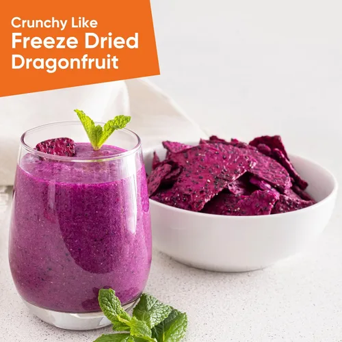 Miniatura 4 de Yammy Chips de fruta de dragón secos para refrescos, aperitivo saludable de superalimento de 1 ingrediente, crujiente como trozos de fruta de dragón