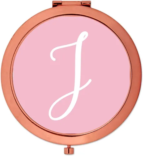 Miniatura 29 de Andaz Press Espejo compacto de oro rosa, regalo de boda de dama de honor, rosa rubor, paquete de 1, despedida de soltera, despedida de soltera, Maid