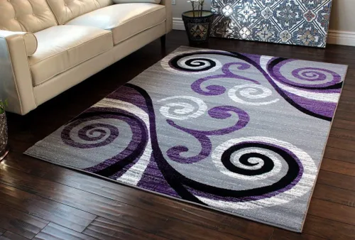 Miniatura 8 de Masada Rugs, Stephanie Collection - Alfombra de área moderna y contemporánea, 1100, turquesa, gris, blanco, negro (2 pies x 3 pies)