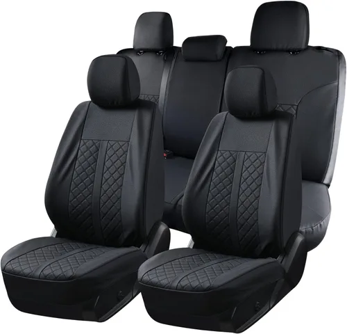 Miniatura 14 de Truckiipa Fundas de Asiento Automotrices Ajuste para Toyota Tacoma Asiento Delantero de Cuero Impermeable Cobertura Completa Fundas de Asiento