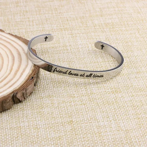 Miniatura 10 de JoycuFF - Pulseras inspiradoras para mujer, con mensaje grabado, regalo de navidad o cumpleaños