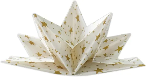Miniatura 7 de Servilletas de cena de origami en forma de estrella en color negro (desechables), paquete de 12, 23 x 15 pulgadas, papel de 3 capas, nombre