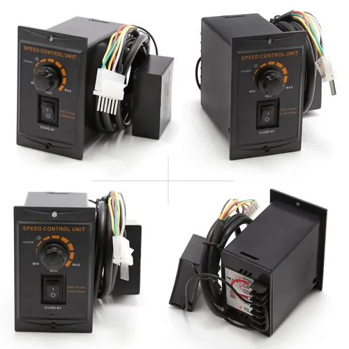 Miniatura 8 de Motor de engranaje de la CA de 250W 5K 110V, motor variable ajustable del reductor del engranaje con el regulador de la velocidad para la industria