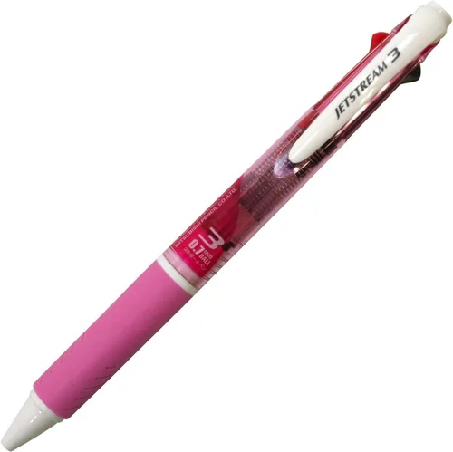 Miniatura 10 de Uni Bolígrafo Jetstream 3 colores negro, rojo, tinta azul, 0.028 in, rosa bebé (SXE340007.68)