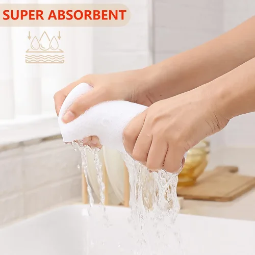 Miniatura 467 de Kitinjoy - Paños de cocina de 100 % algodón, tela de tejido gofrado, paño de limpieza ultrasuave, absorbente y de secado rápido. Beige