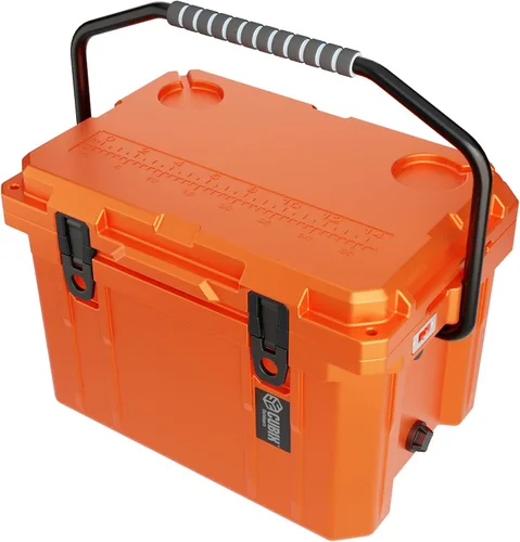 Miniatura 11 de Cubix Outdoors - QuadraX - Enfriador rotomoldeado de 20 cuartos de galón - Retención de hielo de 5 días, hielera dura portátil con portavasos Hunter