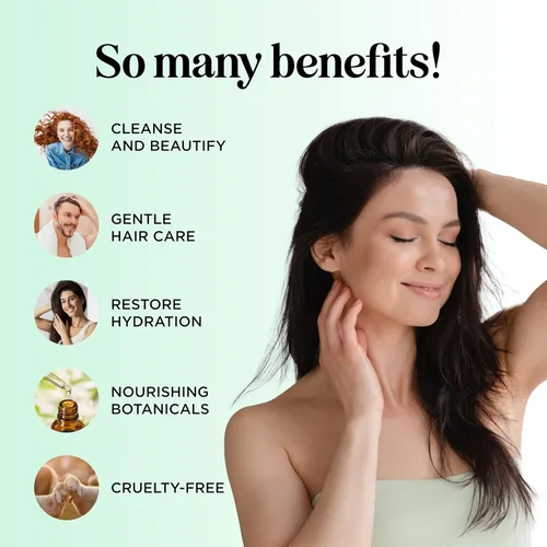 Miniatura 3 de Champú y acondicionador para cabello graso y cuero cabelludo, sin sulfatos ni parabenos, juego de champú y acondicionador para el cuidado