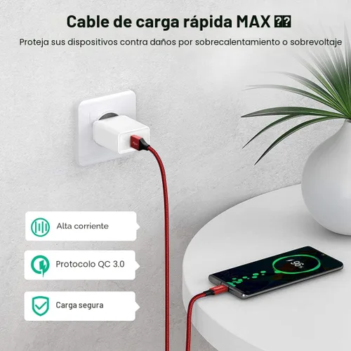 Miniatura 3 de etguuds Cable USB a USB C de 3 pies, paquete de 2 cables de carga USB A a tipo C de carga rápida para Samsung Galaxy A17 A16 A15 A26 A36 A56, S25