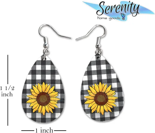 Miniatura 19 de Van Gogh - Juego de aretes colgantes divertidos Lindos aretes de joyería para niñas y mujeres Impresión de doble cara Regalo de cumpleaños