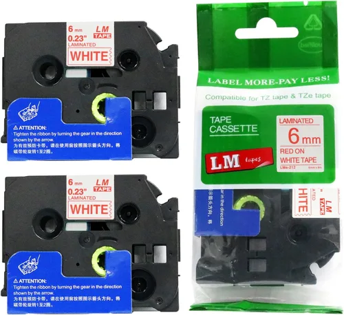 Miniatura 6 de Paquete de 1 unidad LM Tapes LMe511 Premium de 1/4 de pulgada con impresión negra en etiqueta azul compatible con Brother TZe-511 P-Touch, incluye
