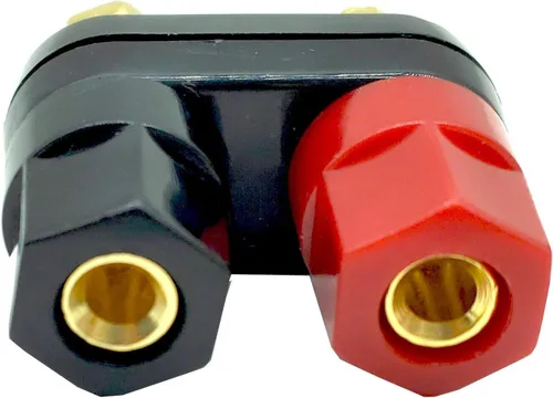 Miniatura 2 de Enchufe de plátano de doble fila, Traovien Banana Plugs One Couple, terminales, conector rojo y negro, amplificador de poste de unión, amplificador