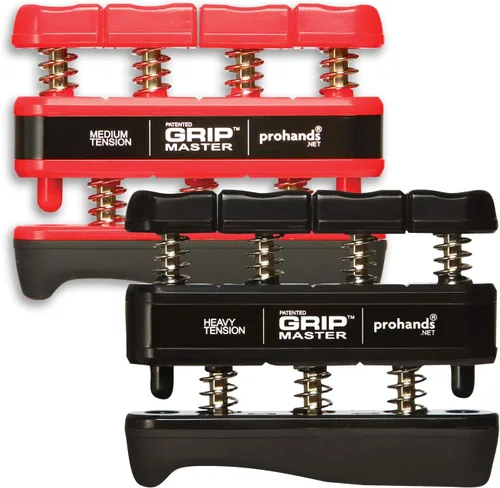 Miniatura 12 de Prohands Gripmaster - Ejercitador de mano (fortalecedor de agarre de mano), con resorte, sistema de pistón de dedos, aislamiento y ejercicio de cada