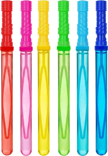 Miniatura 8 de JOYIN - Varitas grandes de 14.6 pulgadas para hacer burbujas para niños, 6 piezas con solución de recambio, juguete de verano, recuerdo de fiesta