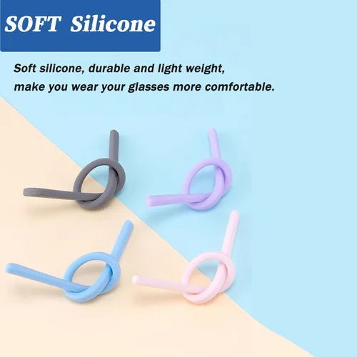 Miniatura 6 de Patillas de repuesto para gafas, antideslizantes y largas de silicona para lentes de metal fino