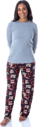 Miniatura 2 de DC Comics Womens Harley Quinn Love Stinks Loungewear Pajama Pants
