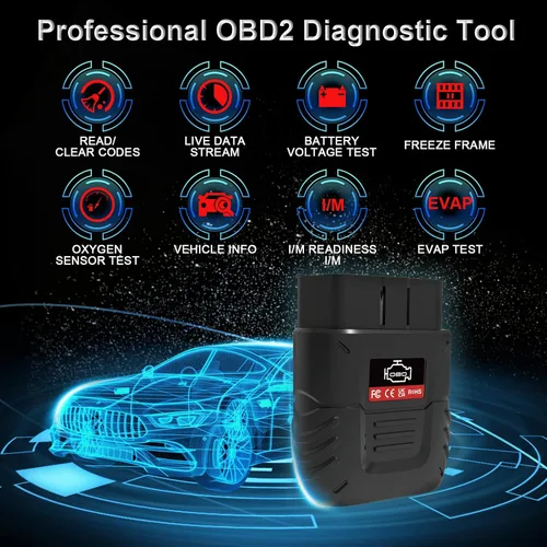 Miniatura 2 de Explorador OBD2 Bluetooth SinoTrack, herramienta de escaneo de diagnóstico para auto, lector de código inalámbrico, luz de control del motor