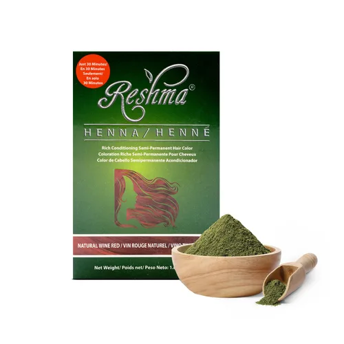 Miniatura 10 de Reshma Beauty Tinte de cabello con henna en 30 minutos infundido con henna orgánica Lawsonia Inermis 100% cobertura de canas para cabello suave