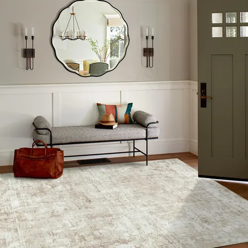 Miniatura 3 de Alfombra lavable de 4 x 6 pies para sala de estar, alfombra grande moderna para comedor y dormitorio, antideslizante, pelo bajo, 4 x 6 pulgadas
