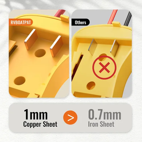 Miniatura 3 de RVBOATPAT Adaptador de batería de rueda eléctrica compatible con batería Dewalt de 20 V con conector de arnés de cables compatible con juguetes