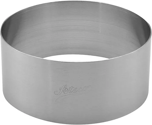 Miniatura 10 de Ateco Molde redondo para postre, anillo de pastel, 3 pulgadas de alto x 3.125 pulgadas de diámetro, acero inoxidable