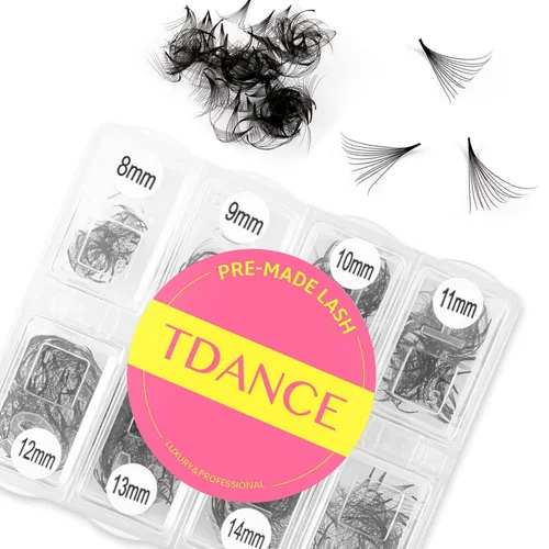TDANCE 600 abanicos, extensiones de pestañas listas para colocar, naturales y con volumen, longitud mixta, abanicos de pestañas prefabricadas