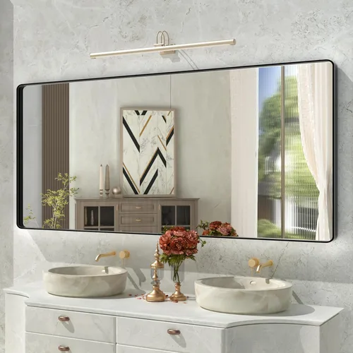 Miniatura 38 de Espejo de baño LED de 72 x 36 pulgadas, retroiluminado y frontal iluminado, espejo de tocador grande iluminado con luces, antiniebla, regulable