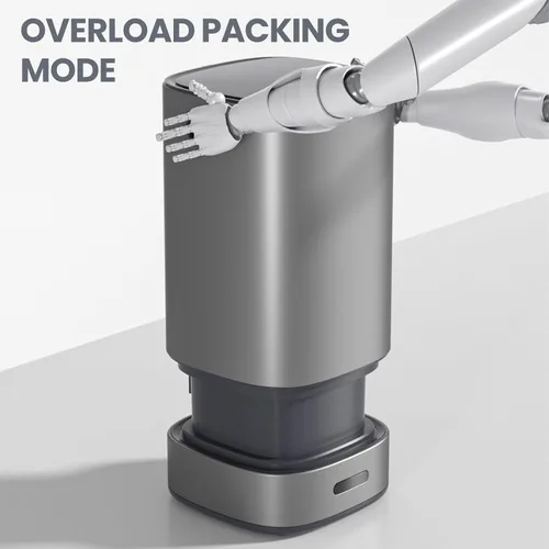 Miniatura 5 de ELPHECO Bote de basura automático de acero inoxidable de 4 galones, papelera autosellable, papelera de 15 litros, cubo de basura grande de metal sin