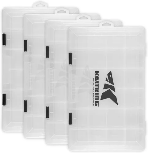 Miniatura 12 de KastKing Cajas de aparejos, caja de plástico, caja organizadora de almacenamiento de plástico con divisores extraíbles, almacenamiento de aparejos