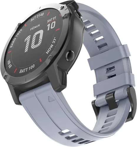 Miniatura 10 de OVERSTEP Correa de reloj de silicona suave compatible con Garmin Fenix 5X Band de 1.024 in de ancho para Fenix 6X/Fenix 7X/Fenix 5X Plus/Fenix 6X