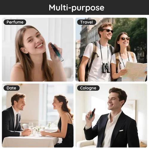 Miniatura 6 de Segbeauty 5 Pack de botellas de spray de vidrio rellenables de 10 ml para perfume, botella de colonia de niebla fina mini vacía de viaje de 10 ml