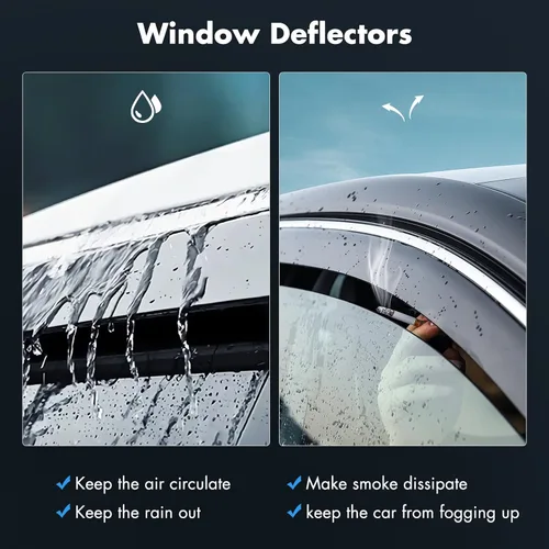 Miniatura 2 de Deflectores de ventana lateral, protectores de lluvia, viseras de ventana de ventilación para Toyota Corolla 2009-2013 delantero trasero