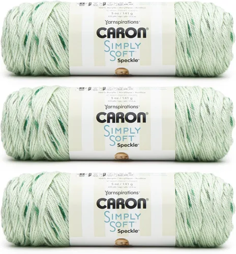 Miniatura 19 de Caron Simply Soft Abyss Speckle Yarn - Paquete de 3 unidades de 141 gramos/5 onzas - Acrílico - 4 medianos (peinado) - 235 yardas - Tejido/ganchillo