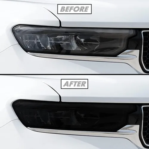 SlickMod Tinte de humo de vinilo precortado para faros Jeep Grand Cherokee 2022-2023 (20% humo oscuro, 1. faro)