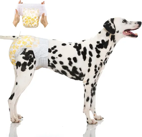 Miniatura 7 de Dono Pañales para perras hembras con cintura elástica, pañales desechables para cachorros en celo, a prueba de fugas de 360°, súper absorbentes