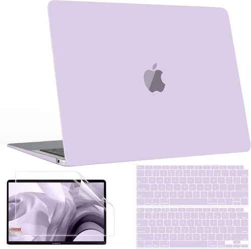 Miniatura 15 de B BELK Funda rígida compatible con MacBook Air de 13 pulgadas 2021 2020-2018 versión A2337 A2179 A1932, carcasa rígida para MacBook Air M1 de 13.3