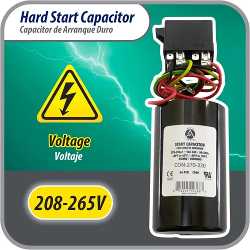 Miniatura 7 de Appli Parts APHS-3 Kit de arranque duro de 4 a 5 toneladas 208-265 V, 1 Ph para aire acondicionado incluye condensador 270-324mfd 330V y potencial