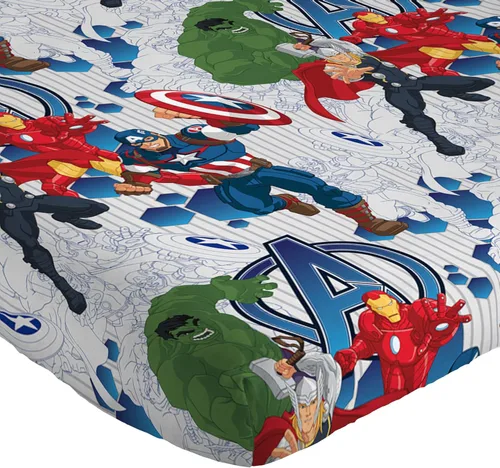 Miniatura 9 de Marvel Avengers Blue Circle - Juego de ropa de cama individual de 4 piezas, incluye edredón reversible y juego de sábanas, poliéster súper suave