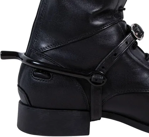 Miniatura 8 de Schneiders FES Ladies Prince of Wales Black Spurs Accesorio esencial para montar a caballo Acabado con recubrimiento en polvo negro Ideal