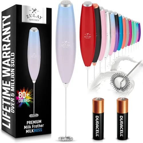 Miniatura 63 de Zulay Kitchen - Batidor eléctrico de mano para café, lattes, capuchinos, matcha y chocolate caliente, mezclador portátil para bebidas, accesorio