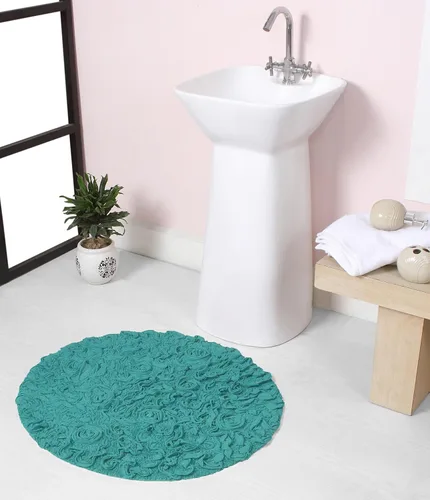 Miniatura 93 de Home Weavers Bell Flower Collection - Tapetes de baño copetudos 100 % algodón, extrasuaves y absorbentes, antideslizantes, lavables a máquina, lino