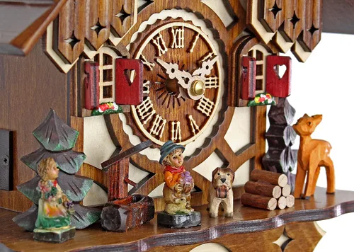 Miniatura 5 de Reloj de cuco de cuarzo - La casa de entramado de madera AH 20 QM