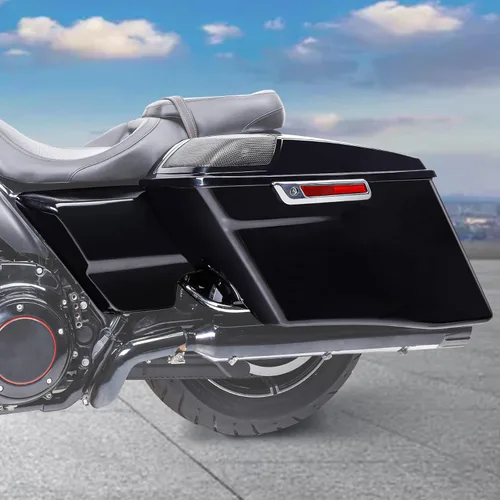 Miniatura 7 de TCMT Alforjas extendidas estiradas de 4 pulgadas de 5 x 7 pulgadas, tapas de altavoces para Harley 2014-2024 Touring CVO Road King Street Road Glide