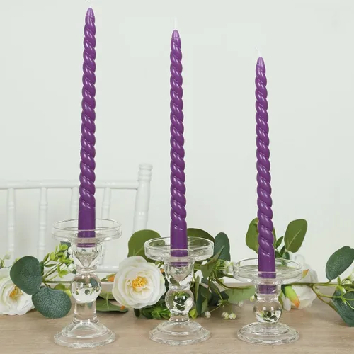 Miniatura 16 de Efavormart 12 Pack 11" Velas cónicas de cera de parafina de rosa mate de color oro rosa de alta calidad, velas de cena largas sin aroma, con mecha